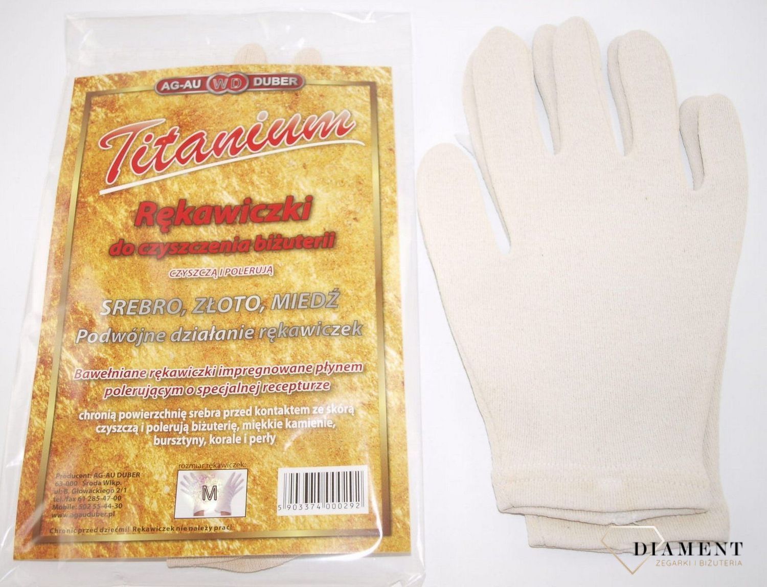 Rękawiczki do czyszczenia biżuterii srebra złota M.jpg